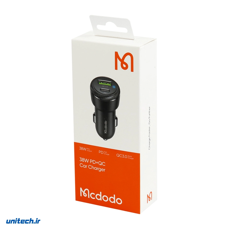 شارژر فندکی فست شارژ مک دودو CC5970 QC3.0 2.4A PD 38W6